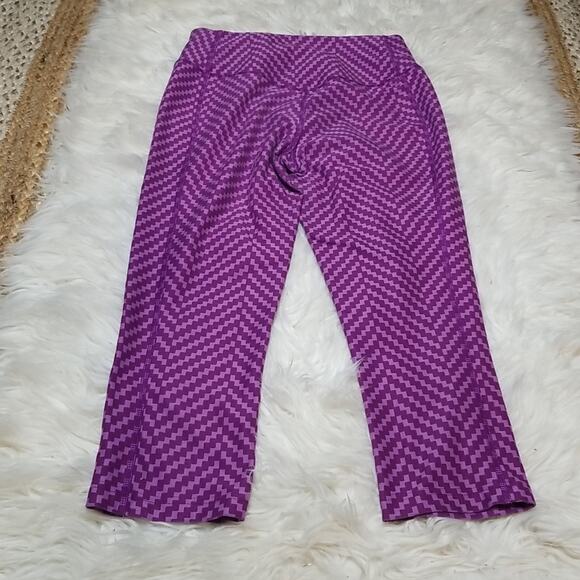 Nike Dri-fit Purple Capri Running Leggings - Picture 2 of 9
